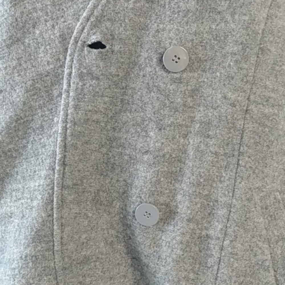 Wool Ruffle Mid Length Coat by A.B.S - Picture 4 of 7